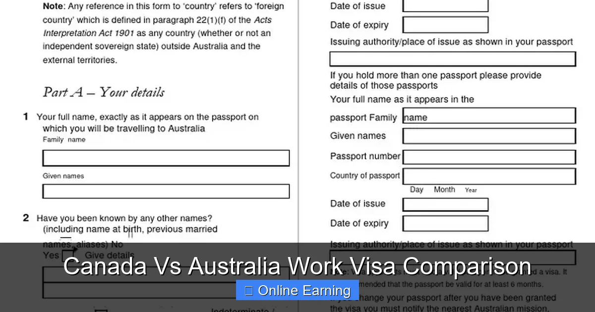 Canada Vs Australia Work Visa Comparison