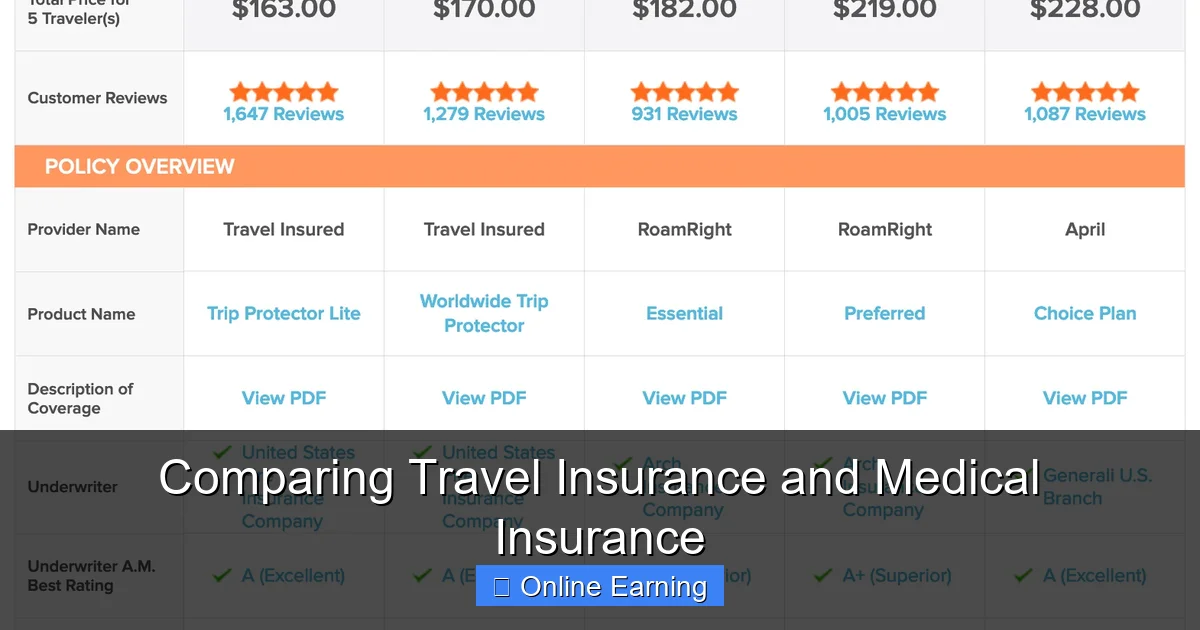 Comparing Travel Insurance and Medical Insurance