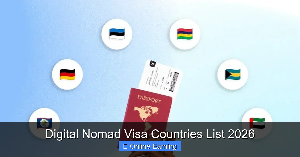 Digital Nomad Visa Countries List 2026