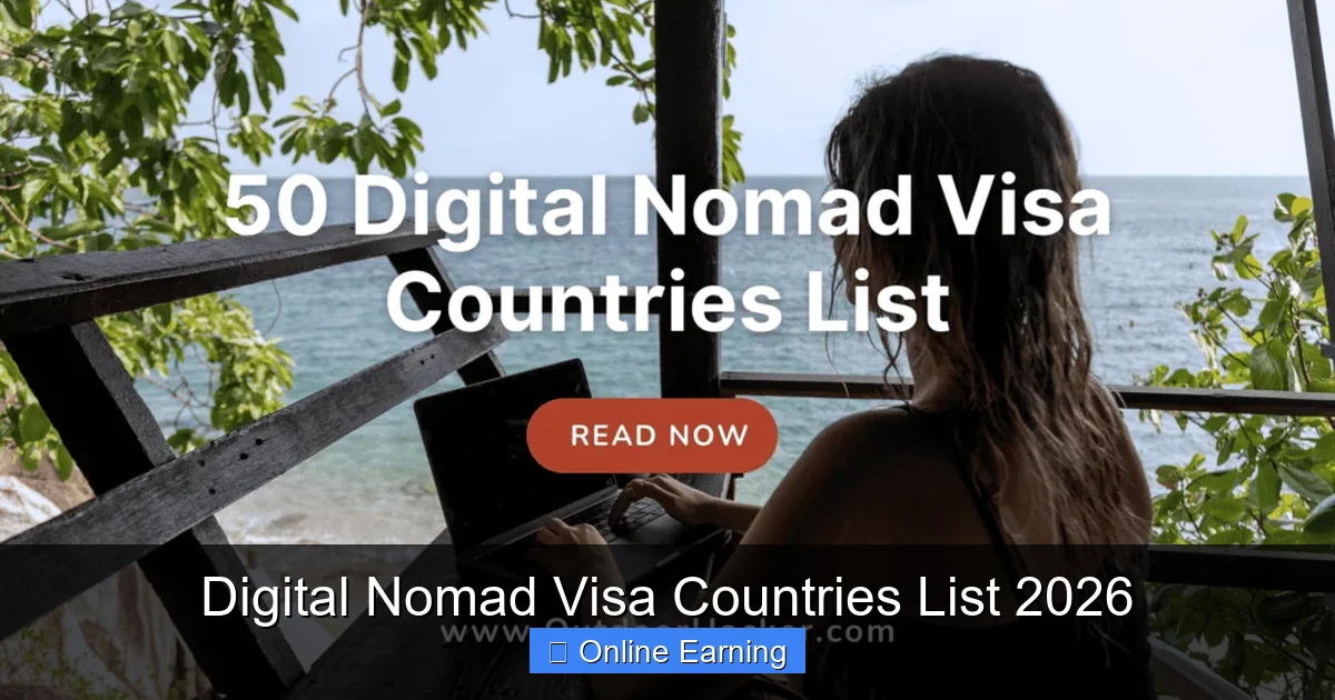 Digital Nomad Visa Countries List 2026