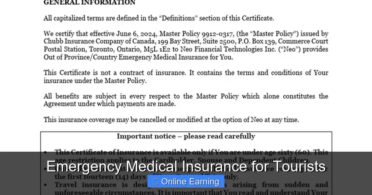 Emergency Medical Insurance for Tourists