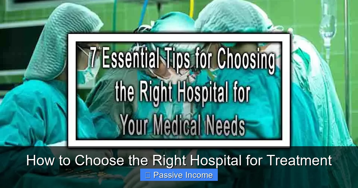 How to Choose the Right Hospital for Treatment
