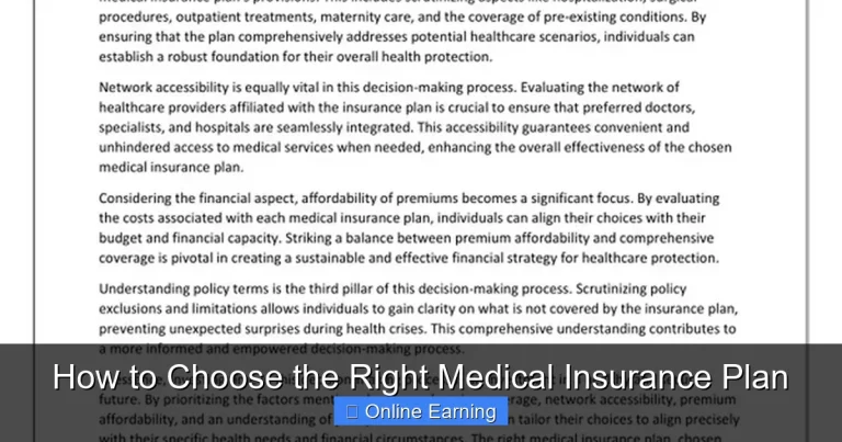 How to Choose the Right Medical Insurance Plan