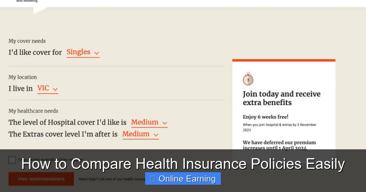 How to Compare Health Insurance Policies Easily