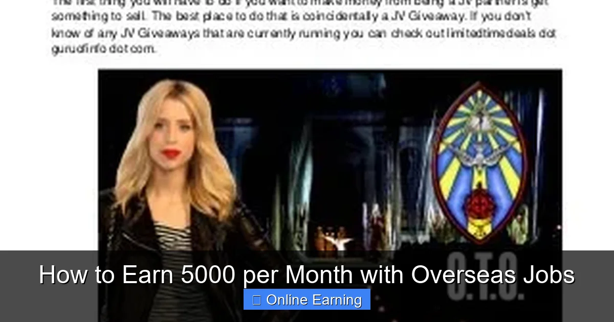 How to Earn 5000 per Month with Overseas Jobs