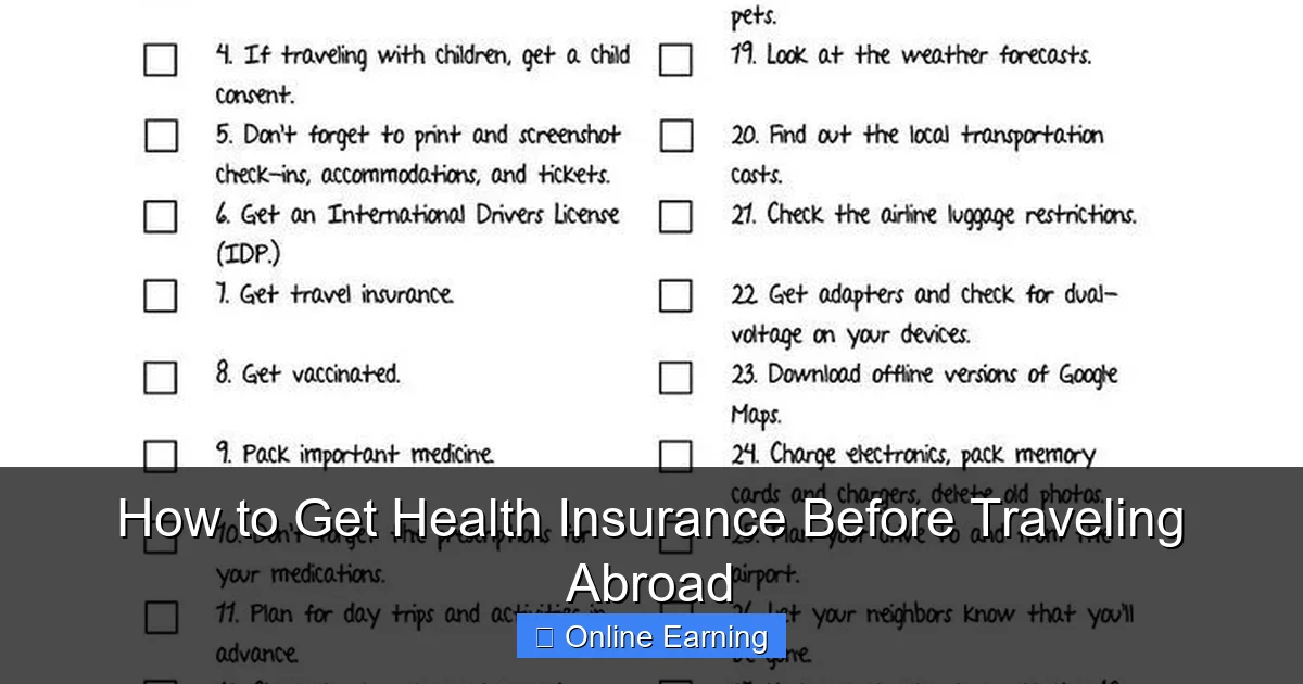 How to Get Health Insurance Before Traveling Abroad