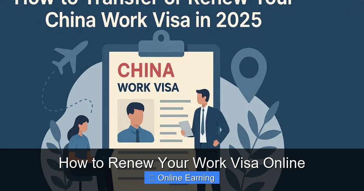 How to Renew Your Work Visa Online