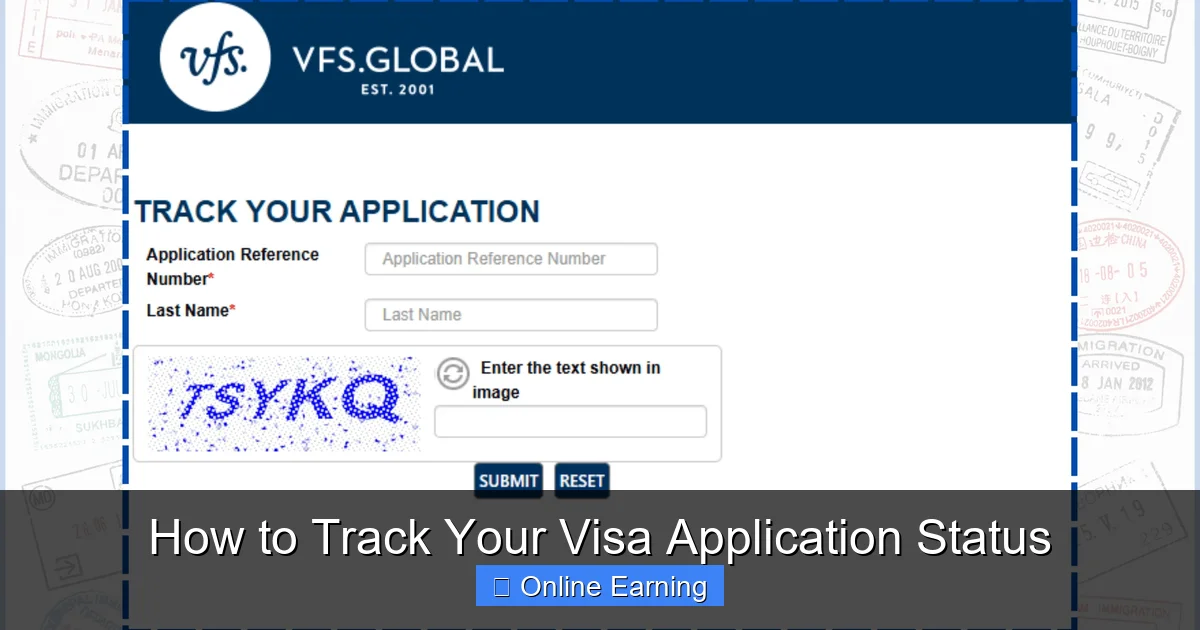 How to Track Your Visa Application Status
