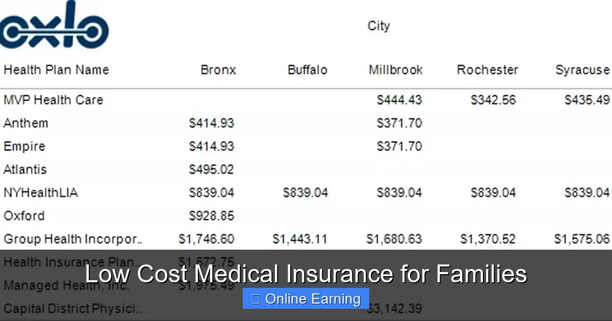 Low Cost Medical Insurance for Families