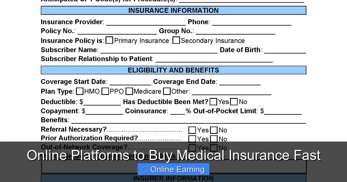 Online Platforms to Buy Medical Insurance Fast