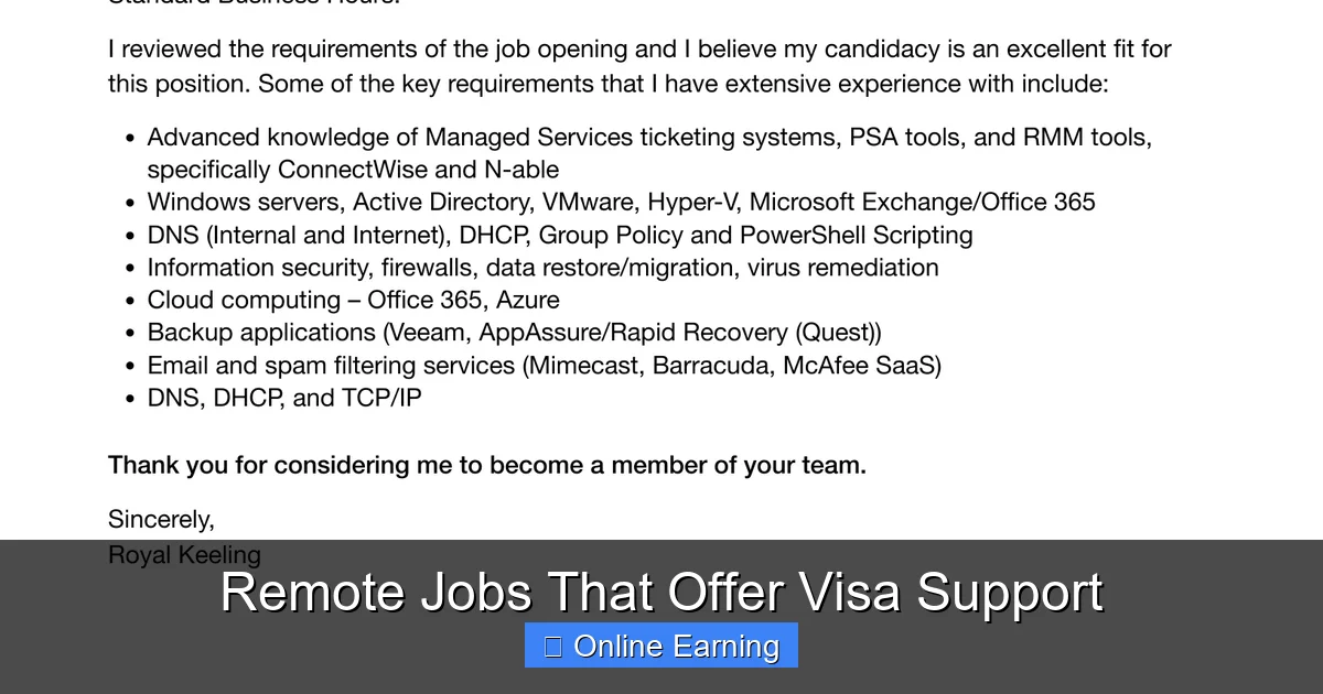 Remote Jobs That Offer Visa Support