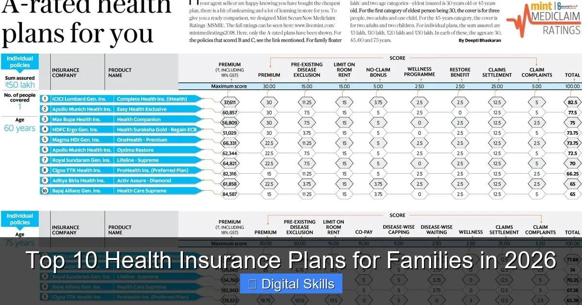 Top 10 Health Insurance Plans for Families in 2026