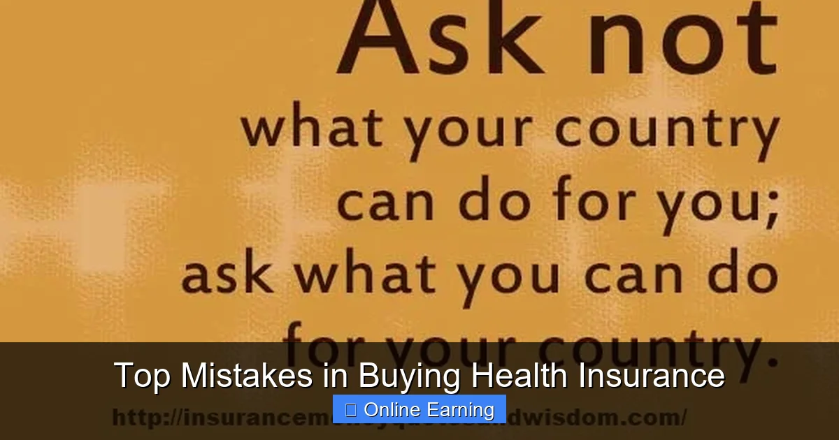 Top Mistakes in Buying Health Insurance