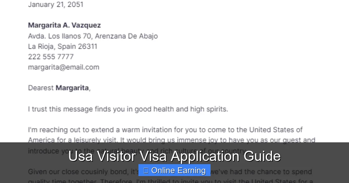 Usa Visitor Visa Application Guide