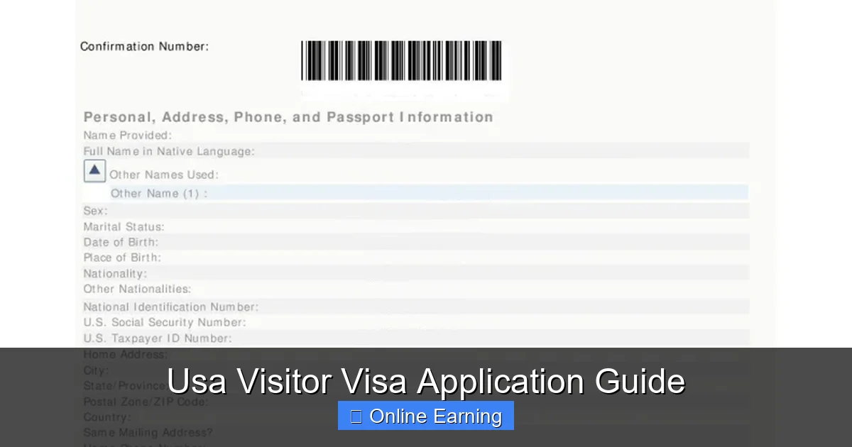 Usa Visitor Visa Application Guide