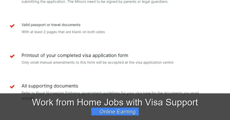 Work from Home Jobs with Visa Support